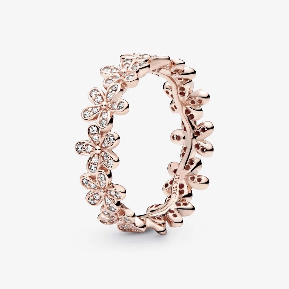 Nhẫn bạc nữ cde stone attach chrysanthemum ring cde8044rg - bạc cao cấp s925 ale
