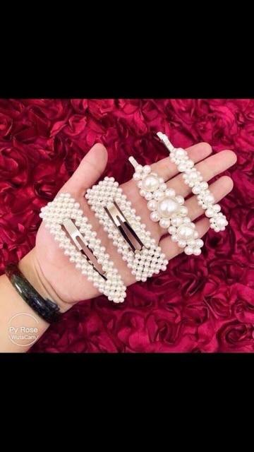sét 4 kẹp tóc đá xinh lung linh