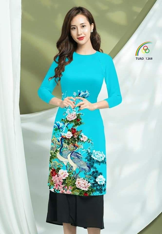 Áo dài may sẵn kèm chân váy