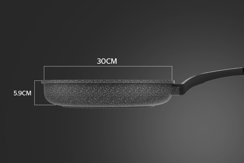 Chảo chống dính siêu bền đá SUNHOUSE 30cm SBD30