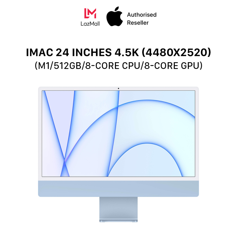 Bảng giá iMac 24 inches 4.5K (4480x2520) M1 Chipset (8GB & 16GB / 512GB / 8-Core CPU / 8-Core GPU) l HÀNG CHÍNH HÃNG Phong Vũ