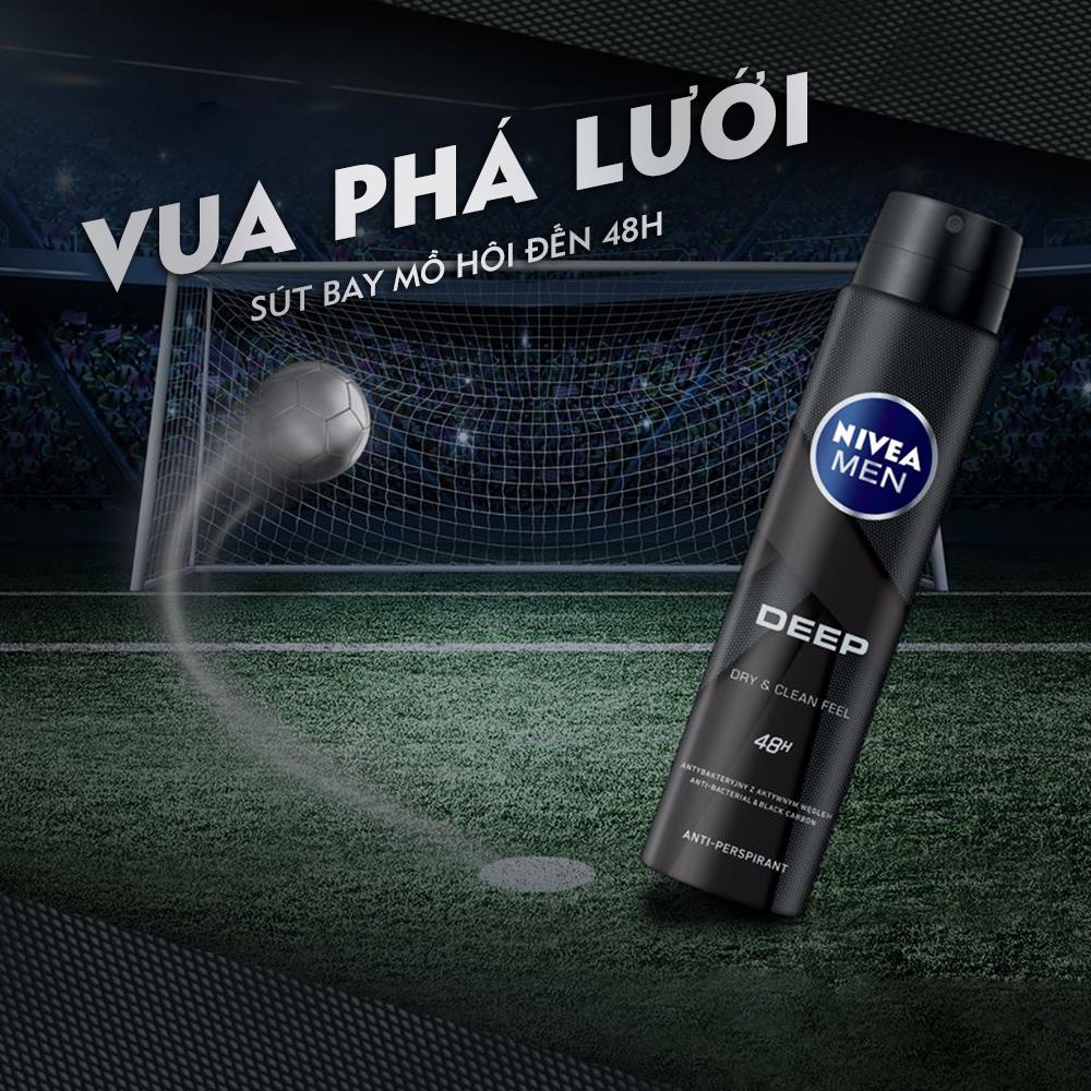 Xịt ngăn mùi Nivea Men than hoạt tính 150ml