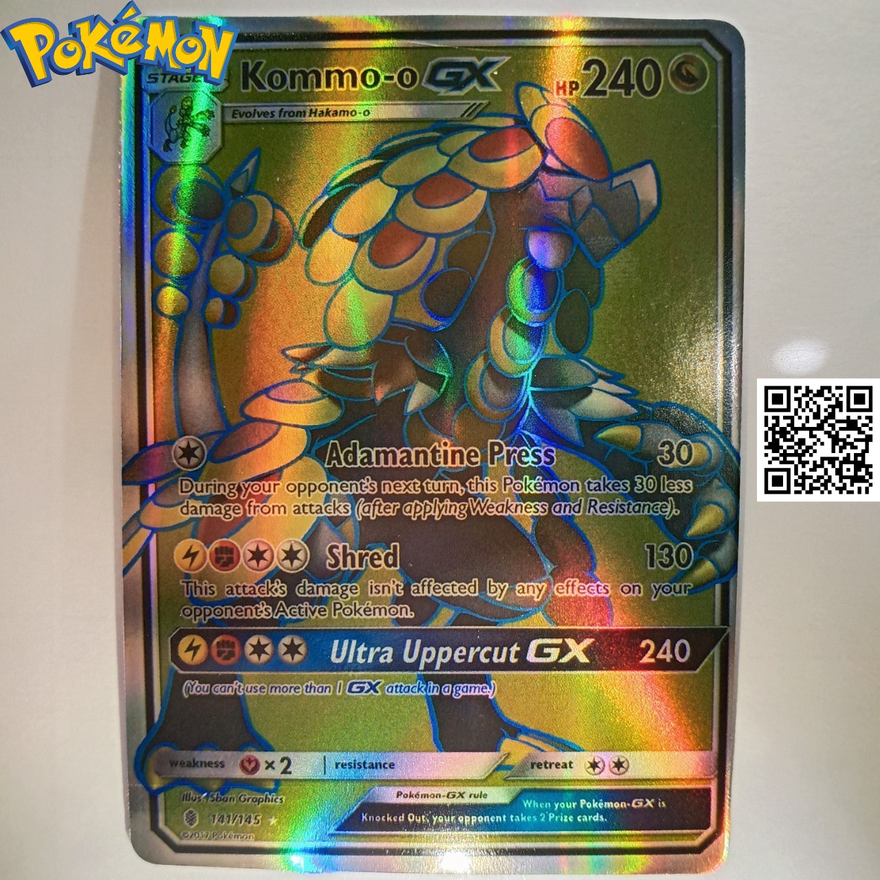 Thẻ Komo o GX phản quang Trading card pokemon TẶNG Sleeves bọc bài 1459 D2  141-145 | Lazada.vn