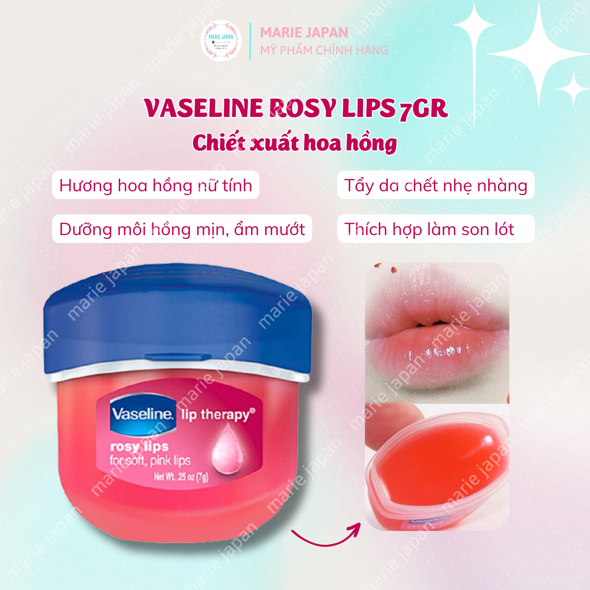 Son Sáp Dưỡng Ẩm Vaseline Đa Năng Mỹ