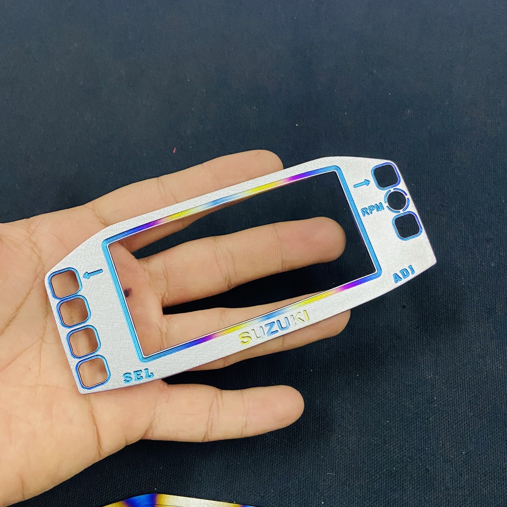 [HCM][SIÊU NEW] ỐP VIỀN TITAN ĐỒNG HỒ ĐIỆN TỬ  XE SATRIA FIRAIDER FI ĐỒNG HỒ ĐIỆN TỬ CAO CẤP KEO 3M (MÀU TITAN BẠC)