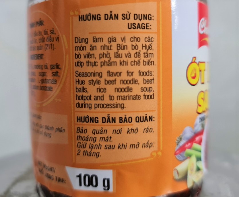 [Lọ 100g] ỚT KHÔ SA TẾ [VN] CHOLIMEX Dried Satay Chili