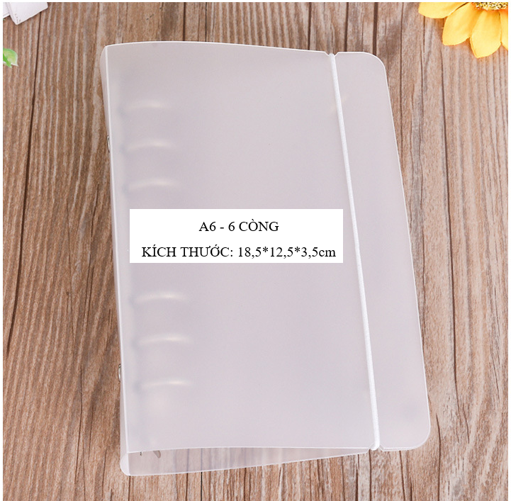 Bìa còng cứng kèm giấy A5 A6 planner 6 còng