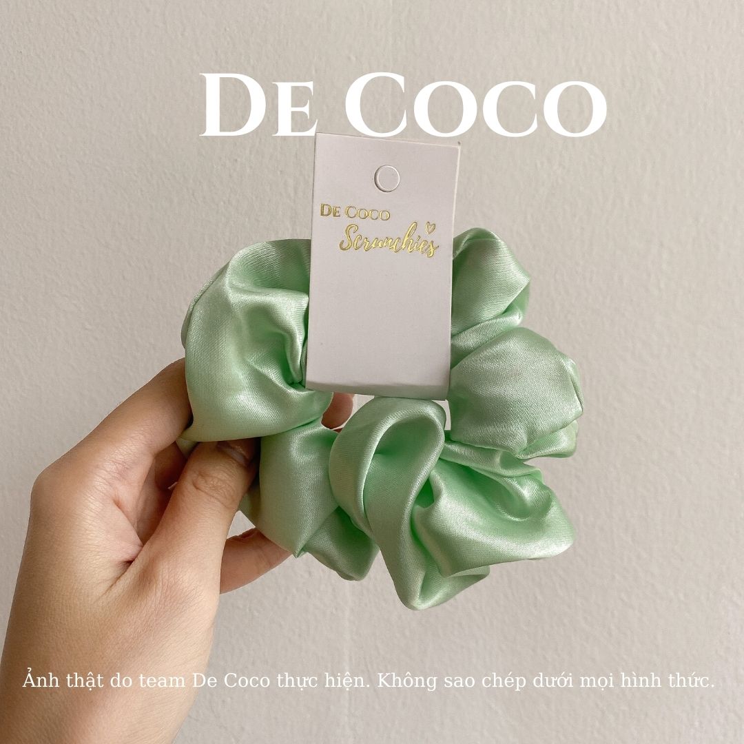 Scrunchies lụa satin, chun buộc tóc decoco.accessories