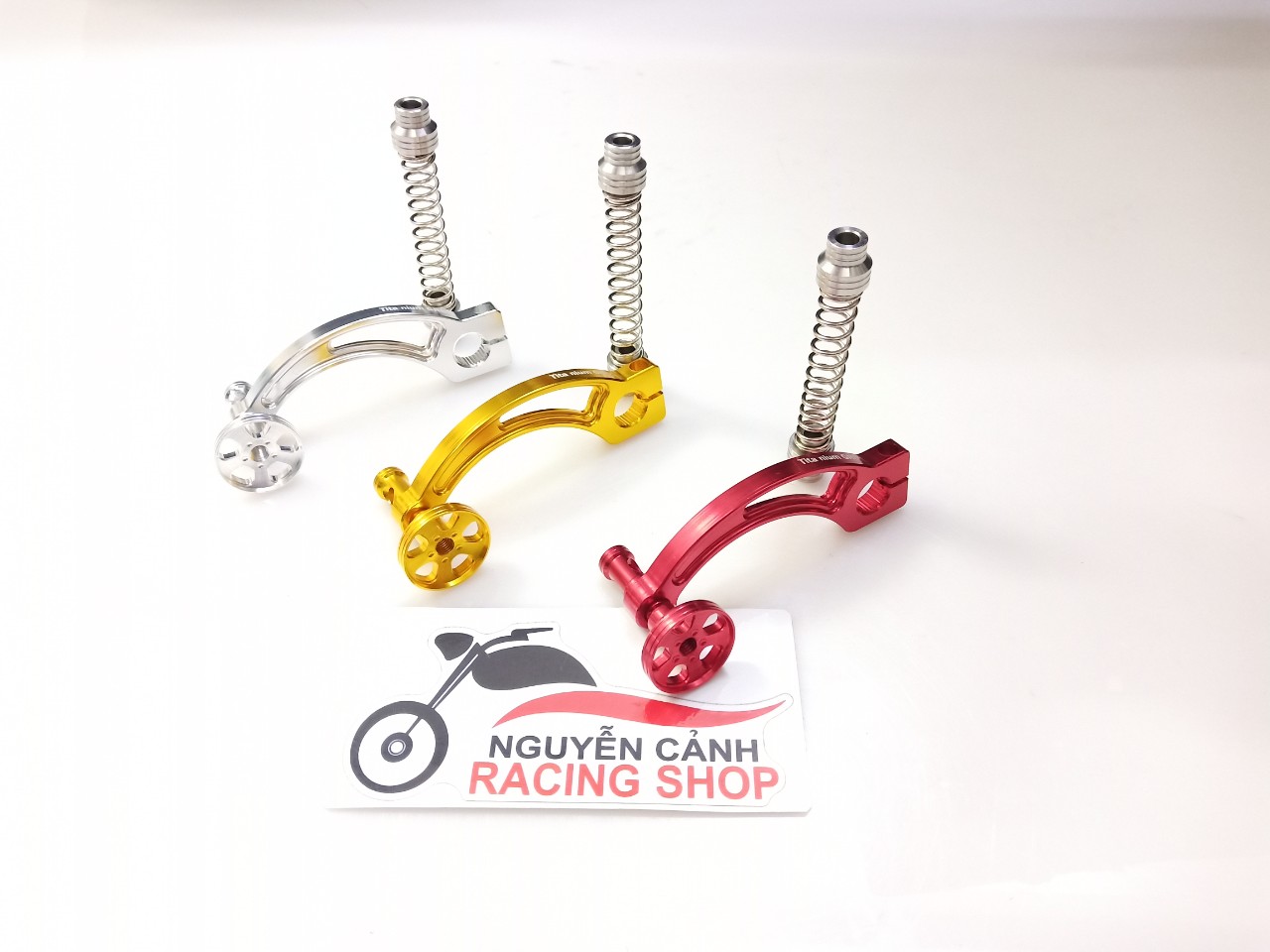 càng thắng + lò xo thắng CNC gắn xe sirius,dream,wave,future