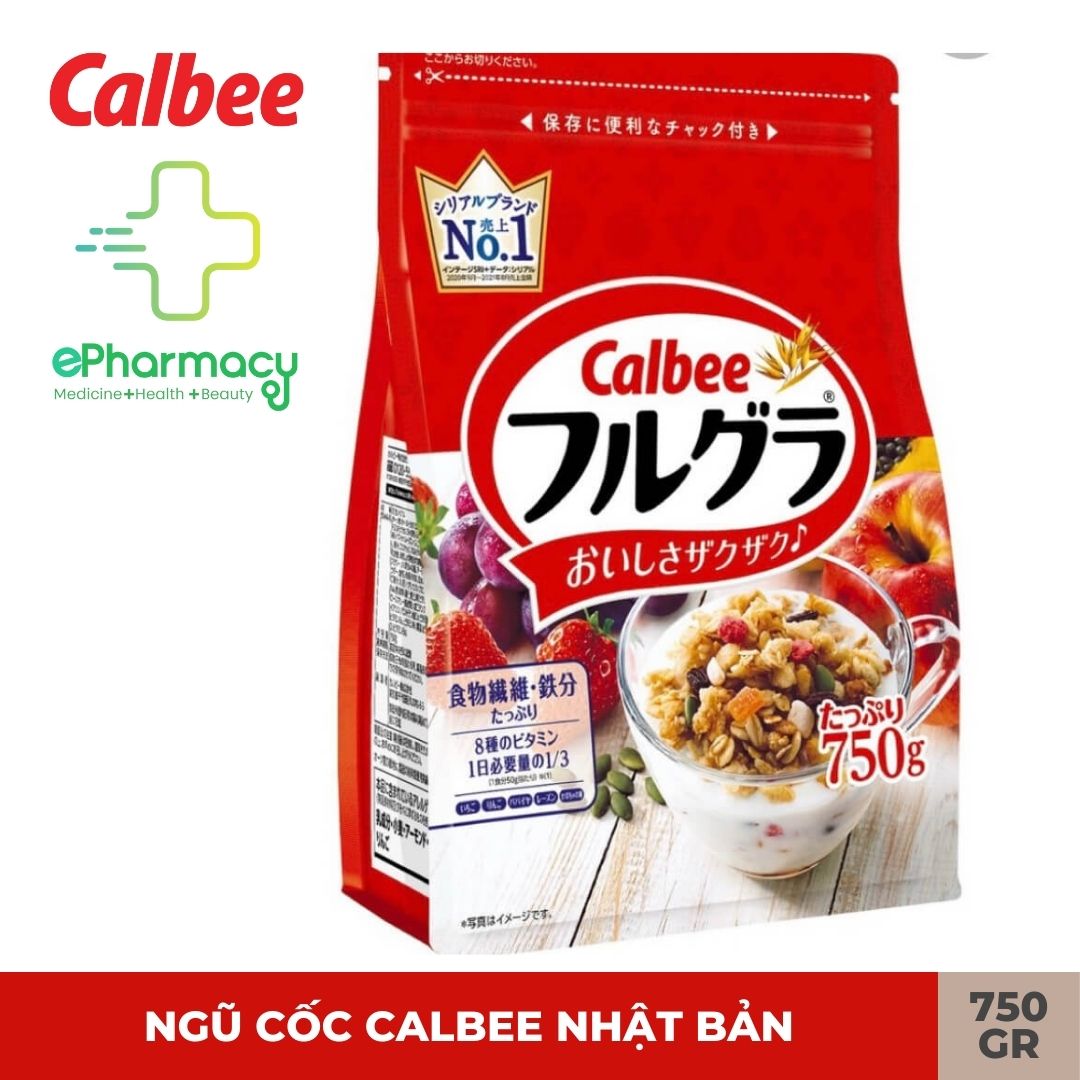 Ngũ cốc Calbee Nhật Bản trái cây sấy khô ăn kiêng giảm cân 750g