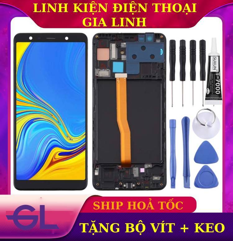 Màn hình samsung galaxy a750 /a7 2018 tặng keo + bộ vít 9 món