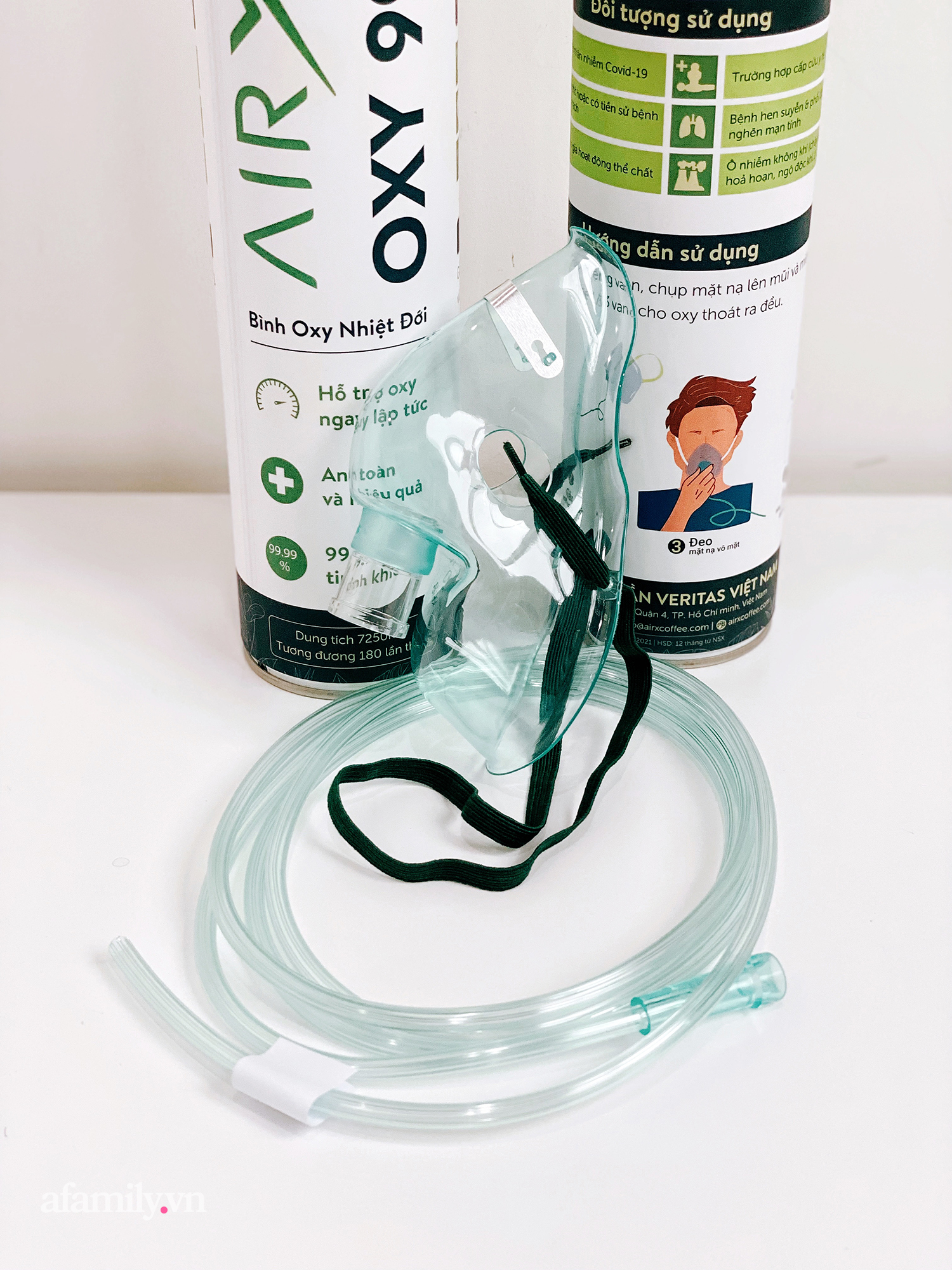 Combo 3: 1 Mặt Nạ Oxy & 3 Bình Oxy