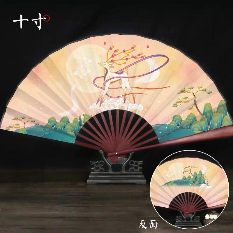 Quạt xếp vải mẫu cổ  phong
