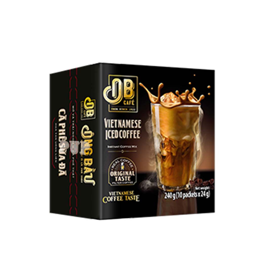 [Hộp 10 Gói 24g]Cà Phê Sữa Đá Ông Bầu, cà phê ob, ob cafe