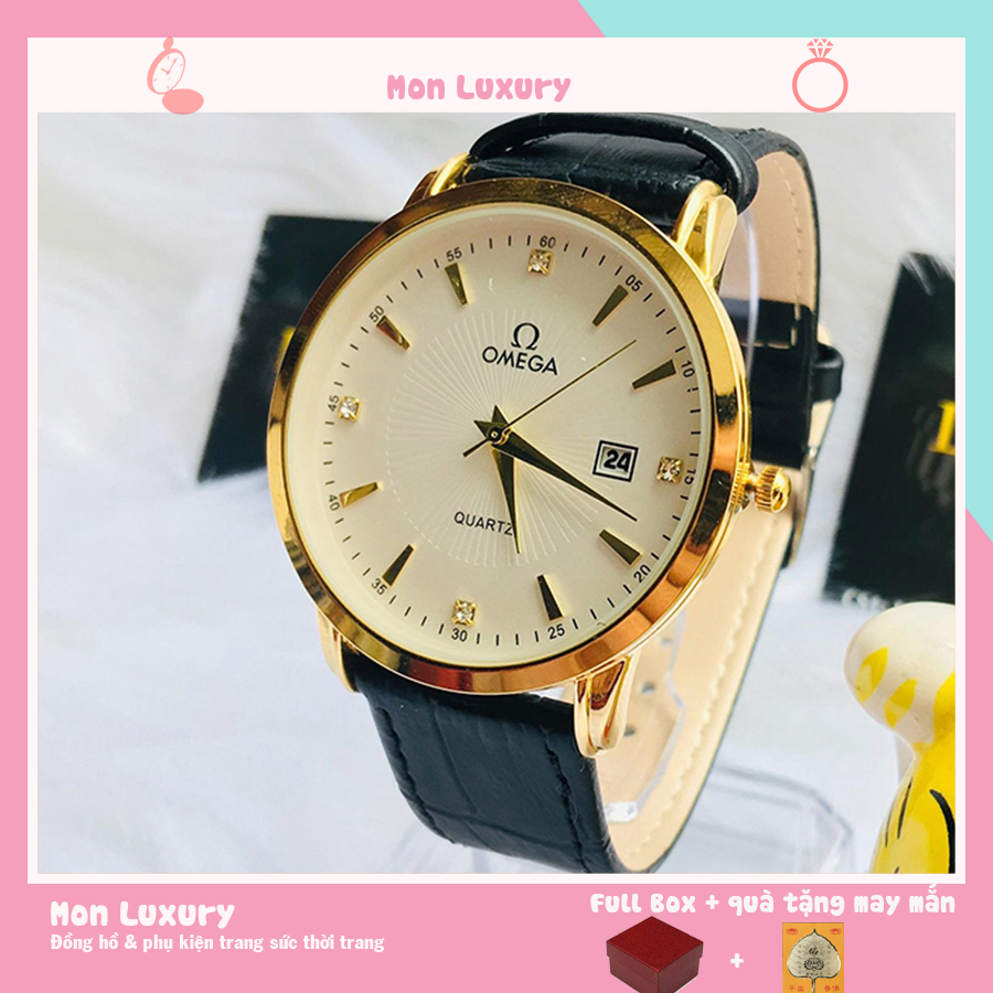 Đồng Hồ Nam Dây Da Máy Nhật Mặt Mỏng Chạy Lịch Ngày, Chống Nước Chống Trầy Xước - Full Box + Pin Dự Phòng + Quà Tặng May Mắn