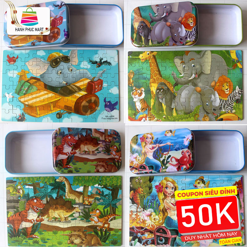 Trò chơi trí tuệ , đồ chơi thông minh , xếp hình cho bé ,  Đồ Chơi Tranh ghép 60 miếng Bé 3 Tuổi Trở Lên PuzzleToys