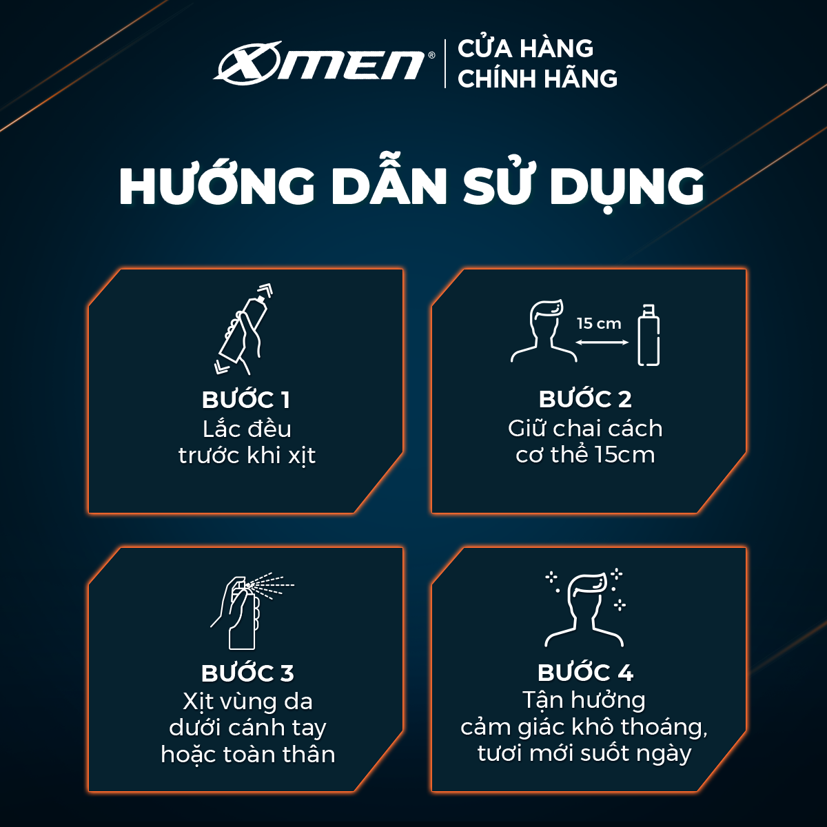 Combo 2 Xịt khử mùi X-Men Fire 140ml