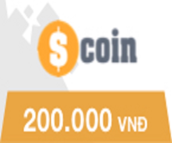 Thẻ game scoin 200.000 vnđ& phí chuyển