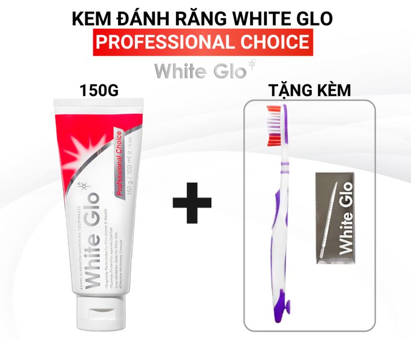 Kem Đánh Răng Làm Trắng Răng White Glo Úc 150g