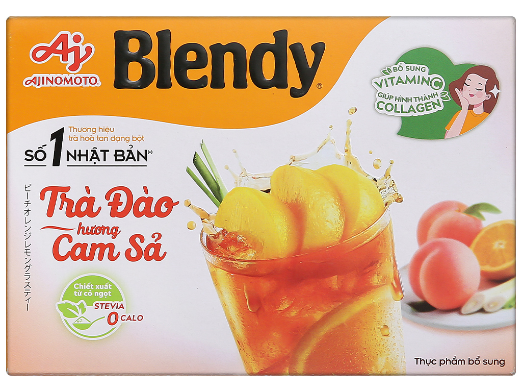 TRÀ ĐÀO CAM XẢ BLENDY  HỘP 8 GÓI x 11GR - 70755