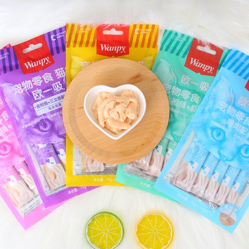 SÚP THƯỞNG WANPY CHO MÈO GÓI 14G*5