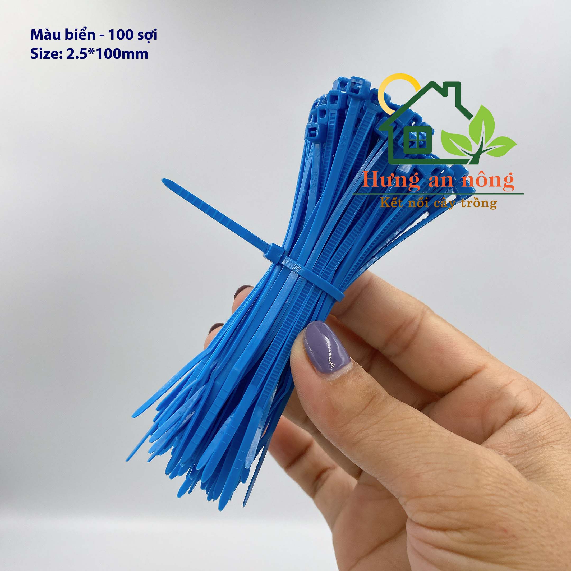 DR310DALO - Dây rút nhựa đánh dấu gia cầm, buộc linh kiện, cố định cây trồng ( sét 100 sợi size 2.5x100mm )