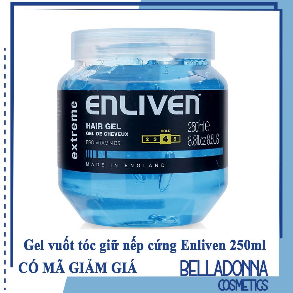 HCM]Gel vuốt tóc giữ nếp cứng Enliven Hair Gel Extreme độ cứng 4/5 250ml