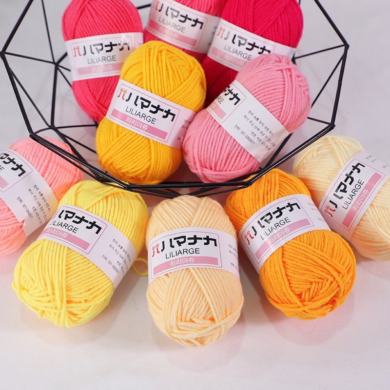 Len Milk Cotton Hàn Quốc - Cuộn 25gr