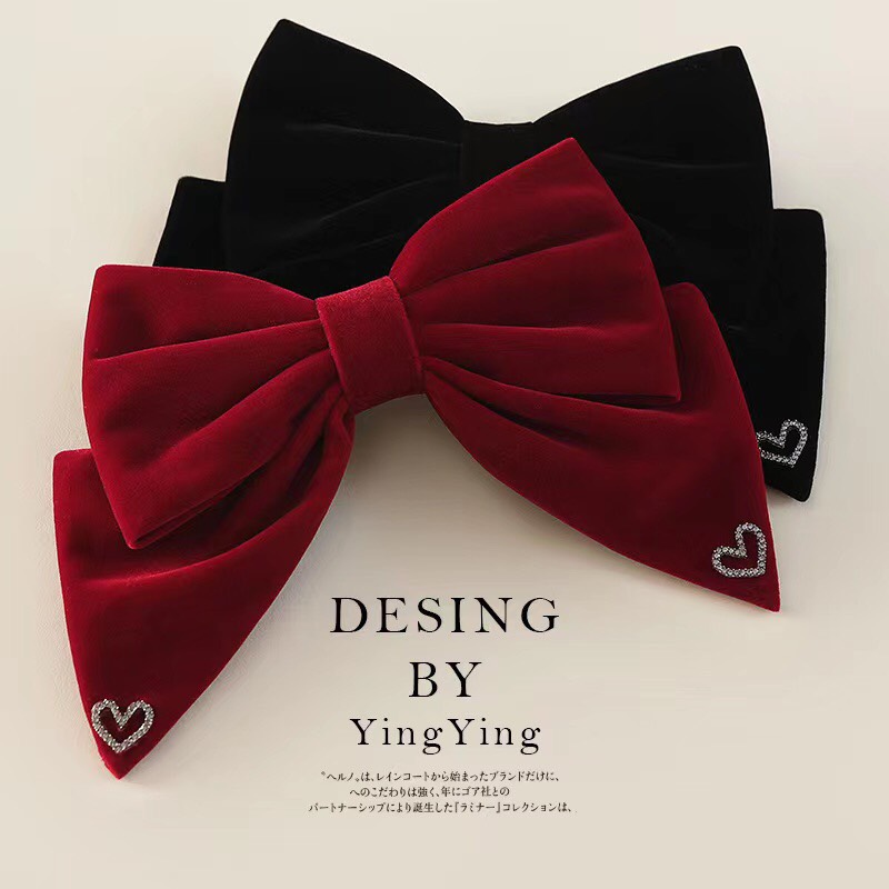 🎀 𝑭𝑹𝑬𝑬𝑺𝑯𝑰𝑷 🎀 kẹp tóc nơ vải nhung phong cách hàn quốc