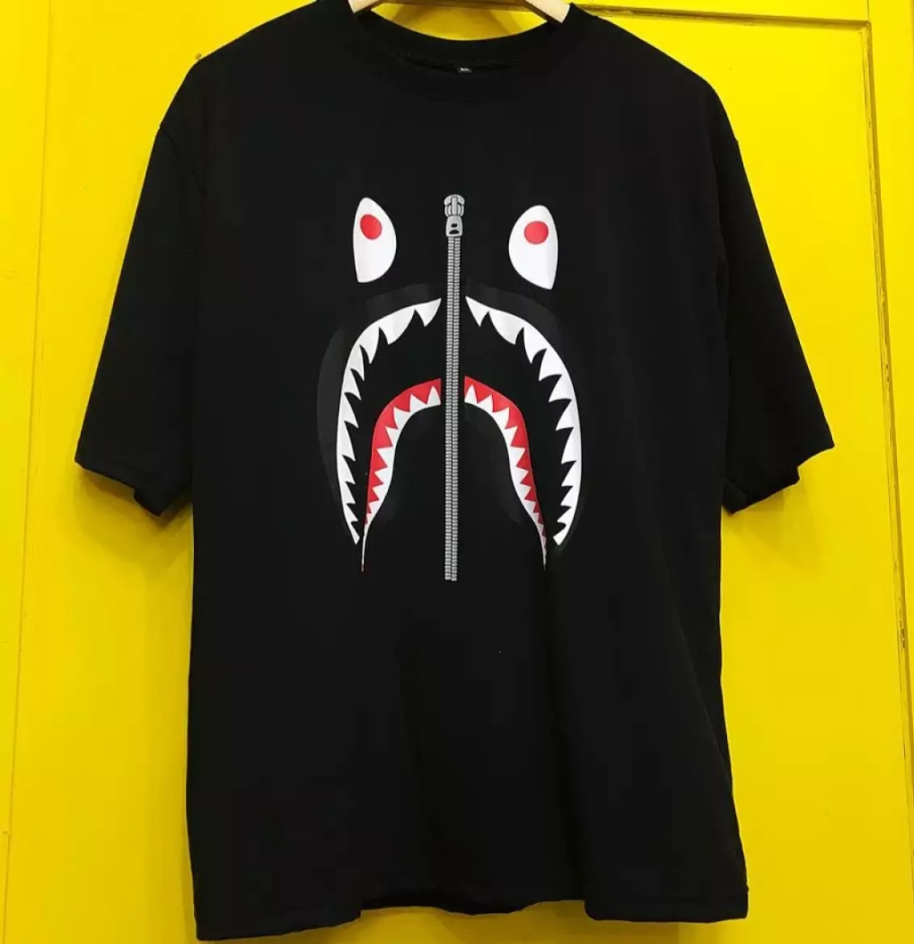 [HCM]áo thun nam nữ form rộng Hàn quốc in hình Cá Mập dễ thương vải dày mịn mát