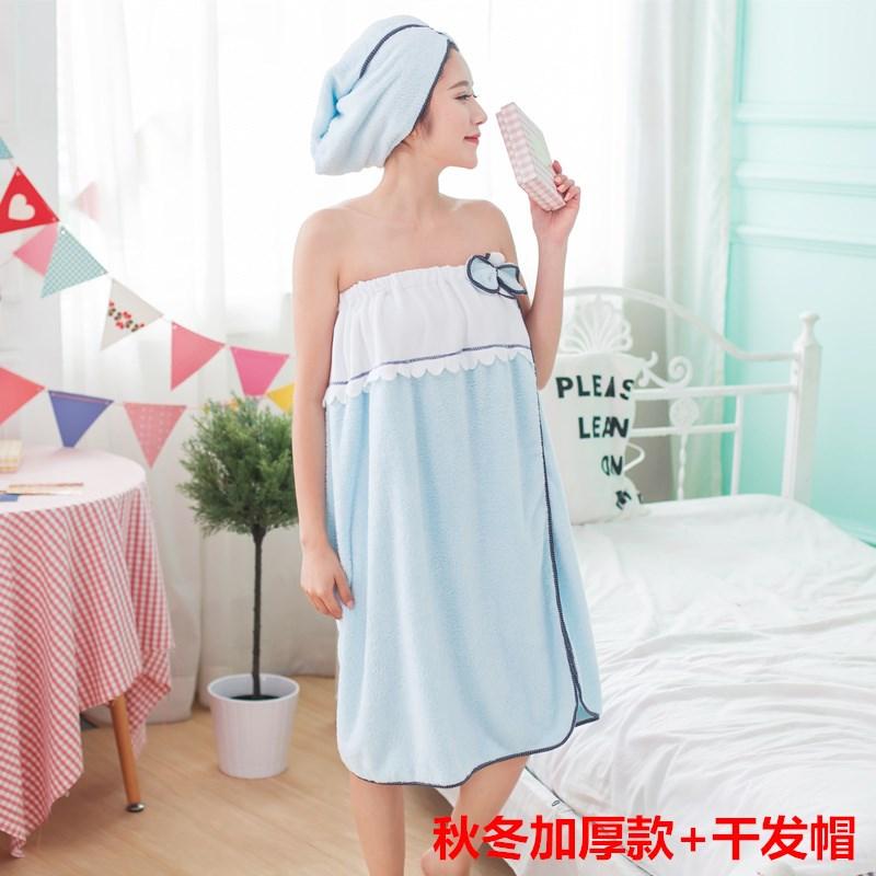 Mùa Đông Thẩm Mỹ Viện Dày Khăn Tắm Cỡ Lớn Nhung San Hô Áo Choàng Tắm Hơn 100% Cotton Hút Nước Có Thể Mặc Kiểu Nam Người Lớn Ngực Váy Tắm