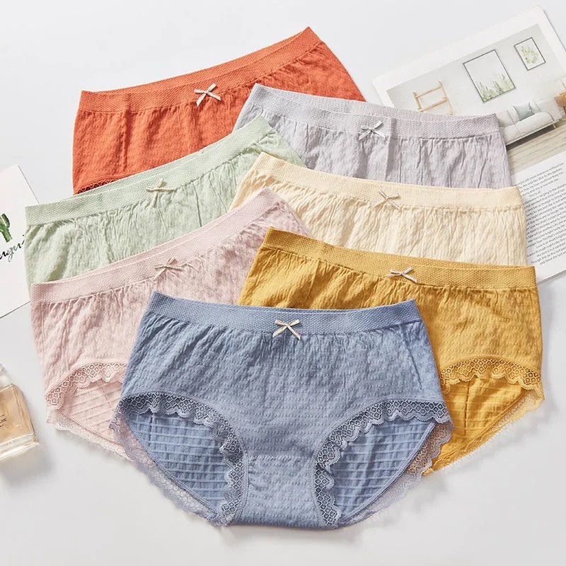 Combo 5- 10 quần lót nữ cotton dệt kim, kháng khuẩn co dãn tốt 42-60kg