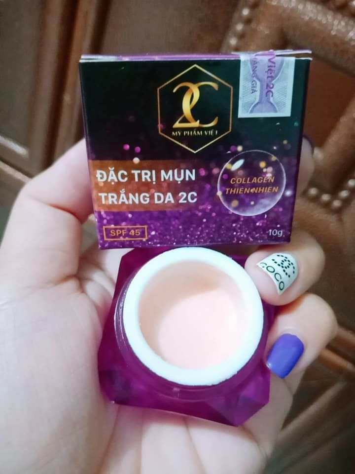Kem Mụn Trắng Da 2C Chống Lão Hóa