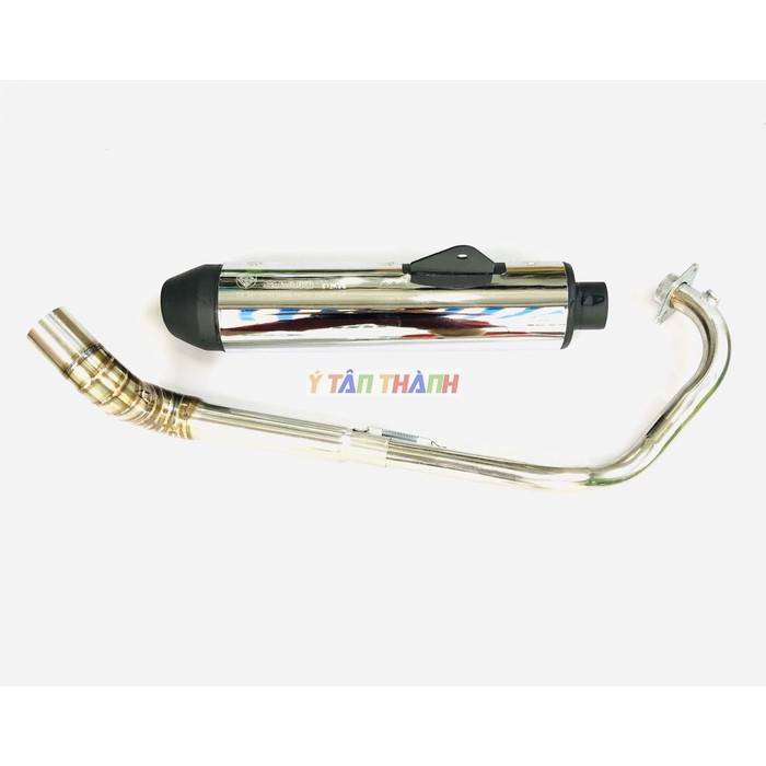 Pô Satria Cổ 2 Khúc Inox Gắn Raider Fi