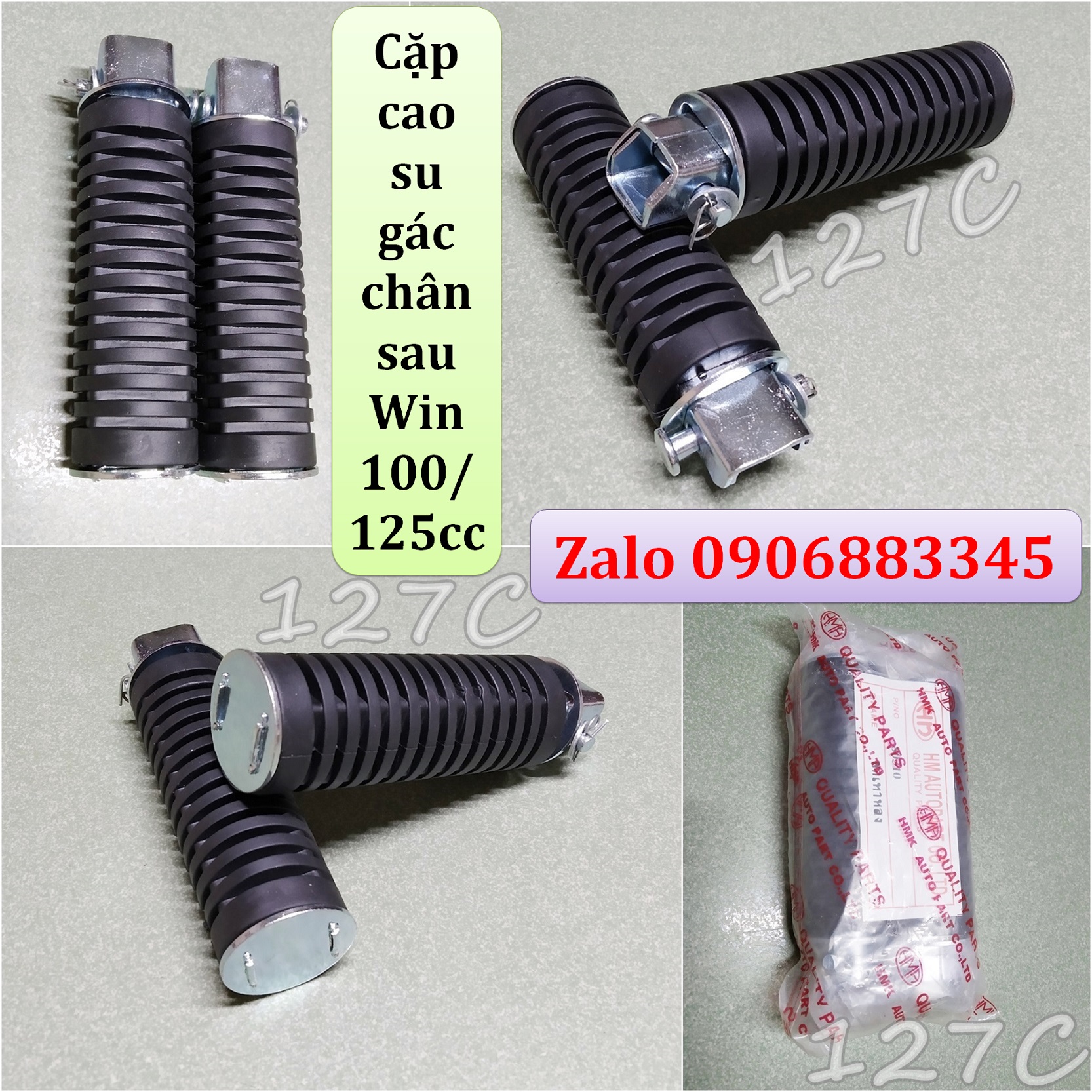 [HCM] Cặp cao su gác chân sau Win 100/ 125cc