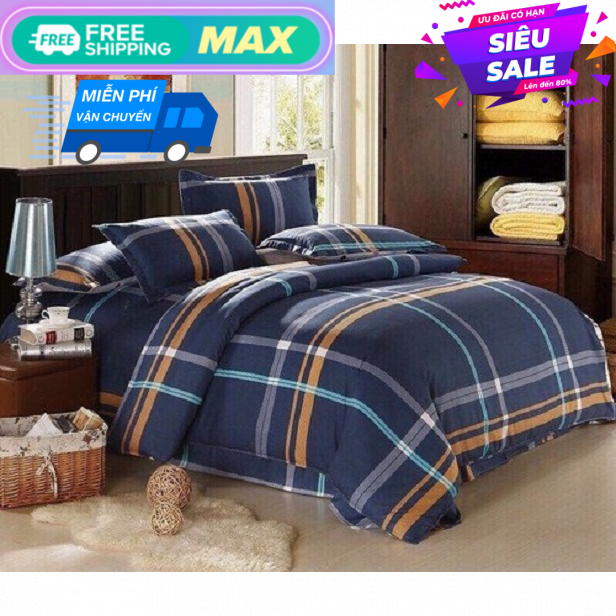 Set 5 Món Vỏ Chăn Ga Gối Cotton Poly