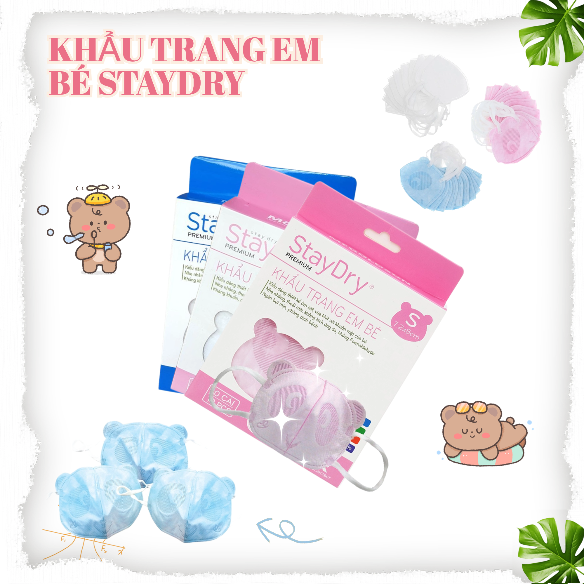 Combo Khẩu trang em bé StayDry