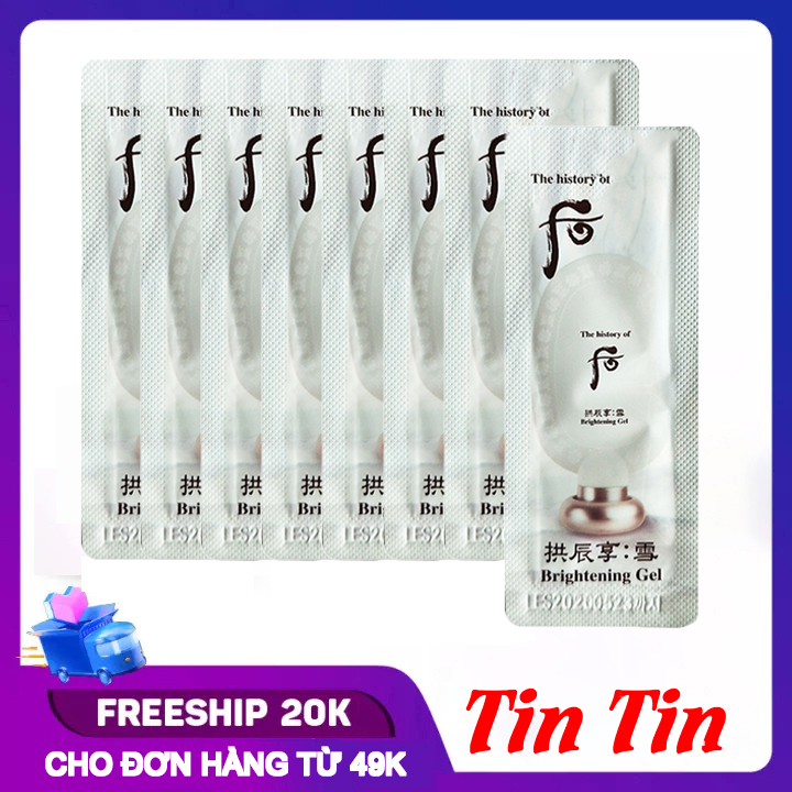 Combo 40 gói sample tẩy tế bào chết sáng da the history of whoo brightening peeling gel 1ml x 40