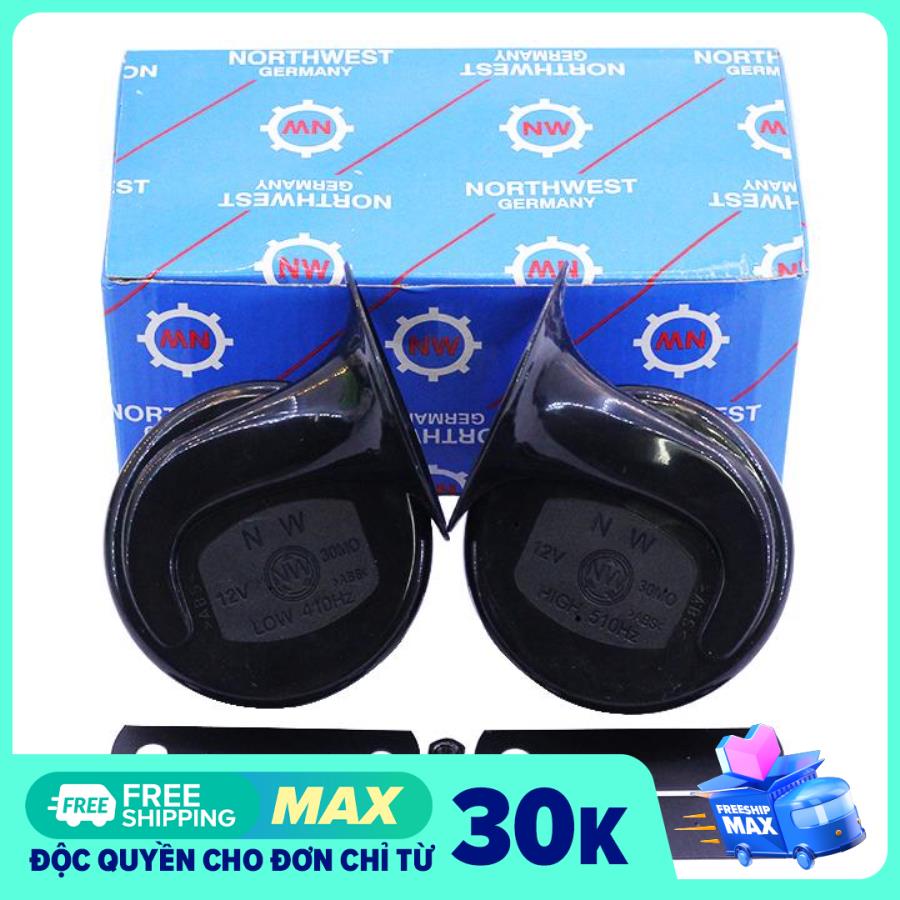 Bộ 2 Còi Sên Ô Tô Northwest Của Đức Màu Đen 12V