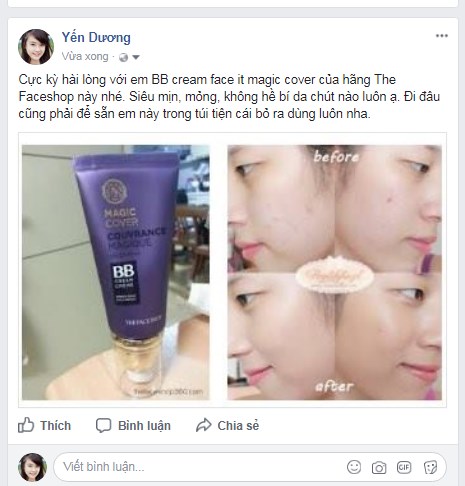 [cam kết chuẩn Auth] Kem nền Magic Cover BB Cream