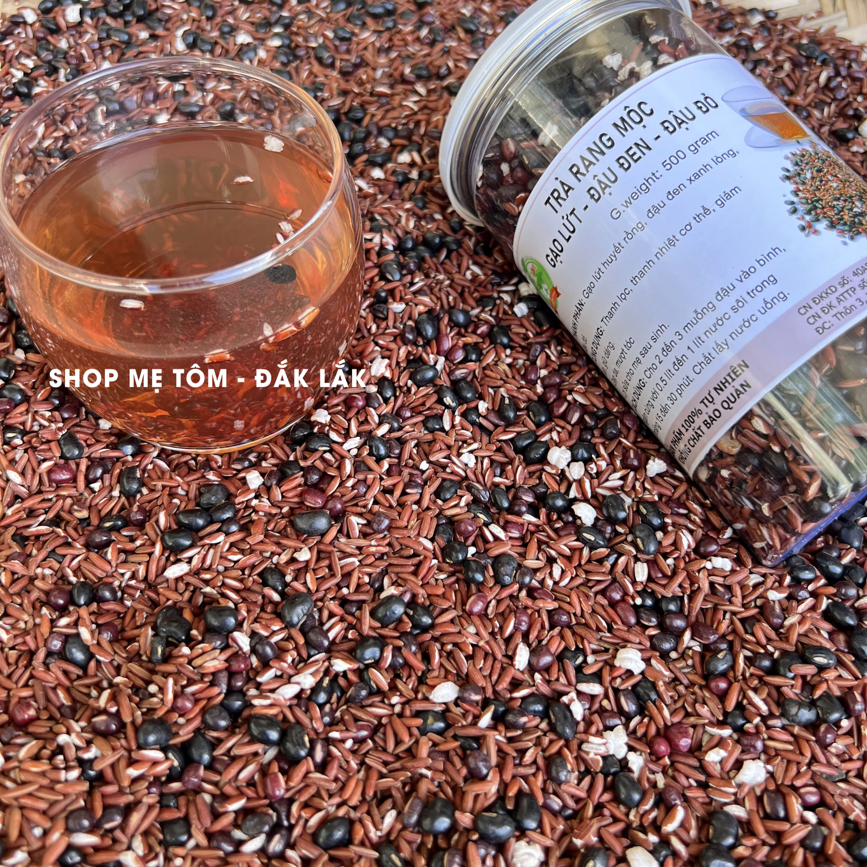 500GRAM TRÀ ĐẬU ĐEN ĐẬU ĐỎ RANG MỘC