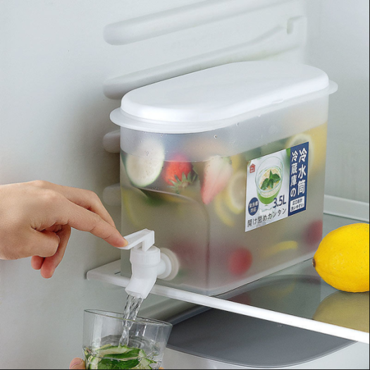 Bình đựng nước 3,5 lít có vòi để trong tủ lạnh- Bình đựng nước detox, đựng trà sữa có vòi