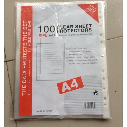 Bìa lỗ a4 xấp 100 tờ dày dặn