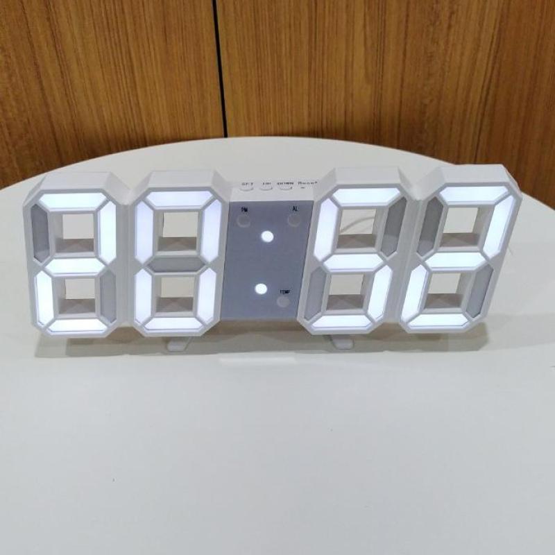 (Tặng Pin & dây cáp) Đồng hồ Để Bàn hoặc Treo Tường Điện Tử 3D - Báo Thức & Đo Nhiệt Độ - VNYDH92 bán chạy
