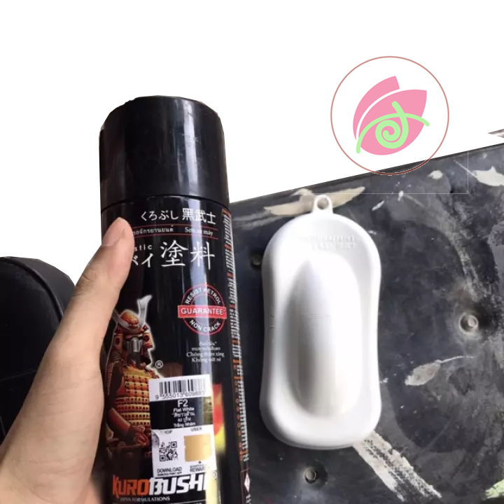 SƠN XỊT xe máy SAMURAI MÀU TRẮNG NHÁM TRẮNG MỜ F2 400ML