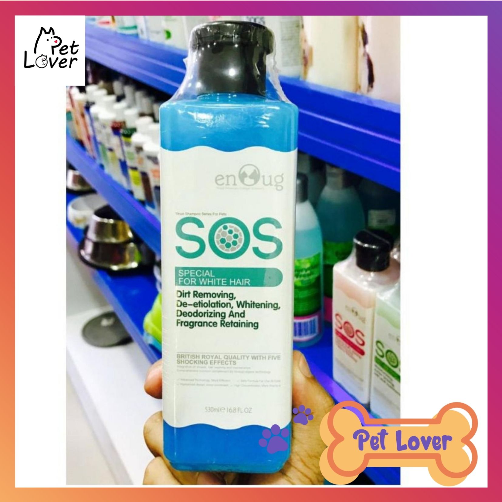 dog white hair shampoo