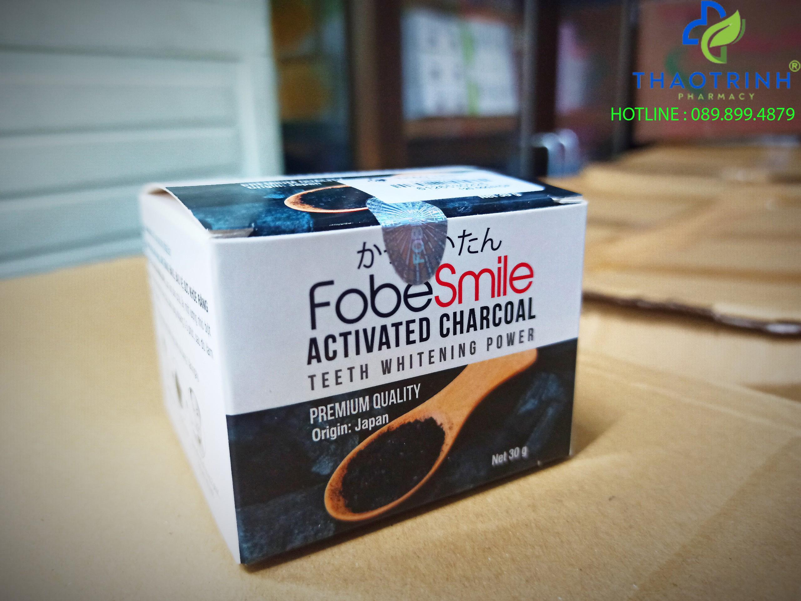 [HCM]Bột than hoạt tính trắng răng FOBESMILE (Hũ 30g)
