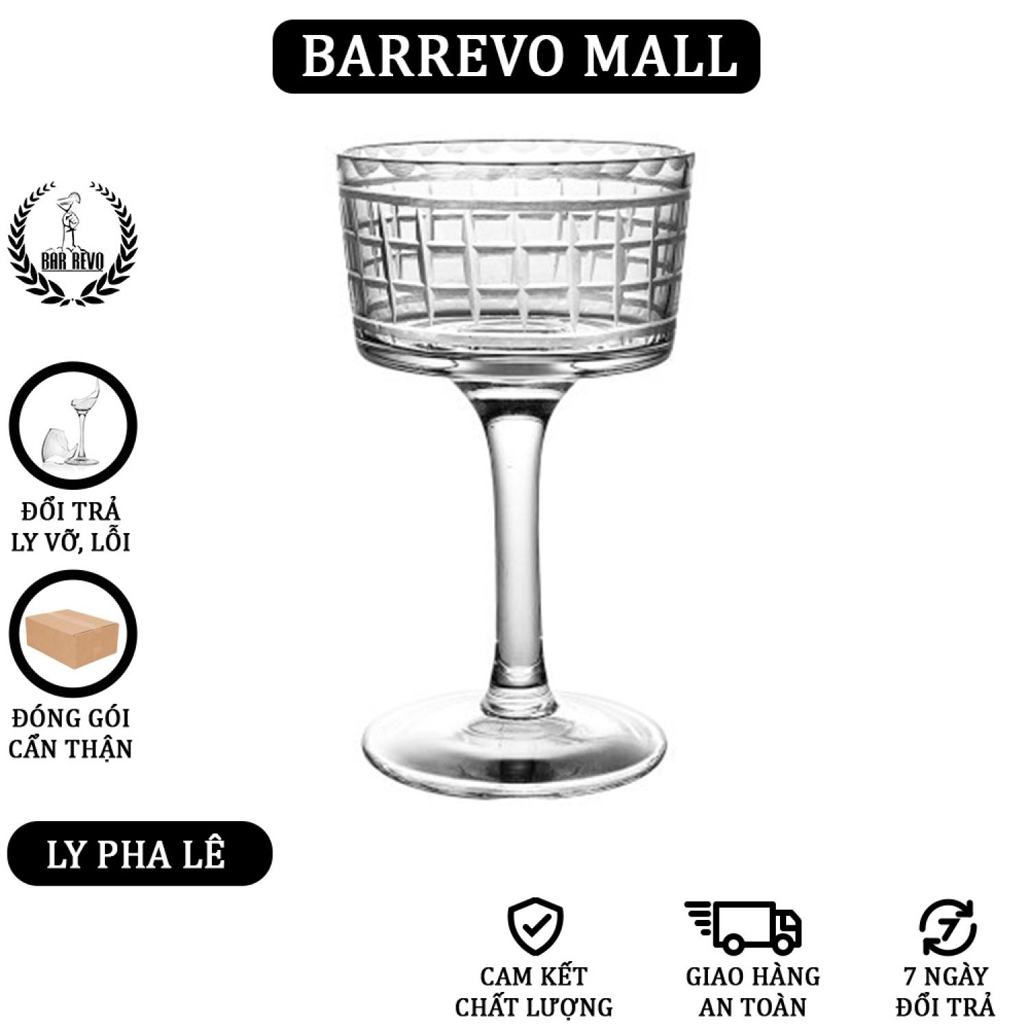 Crystal Japanese Martini Glass - Ly Pha Lê Cocktail