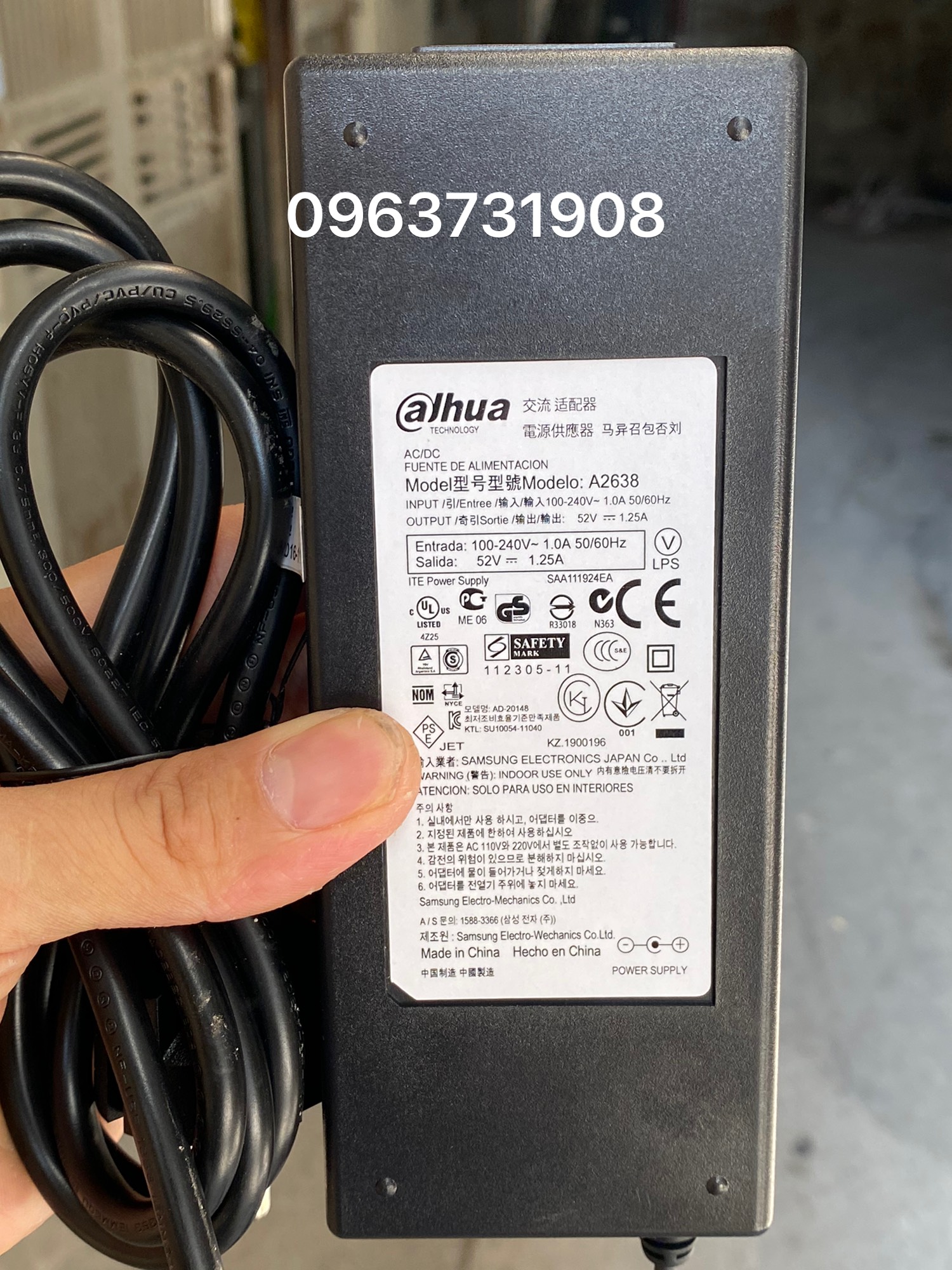 Bộ nguồn 52v 1.25a switch poe 8 cổng chính hãng