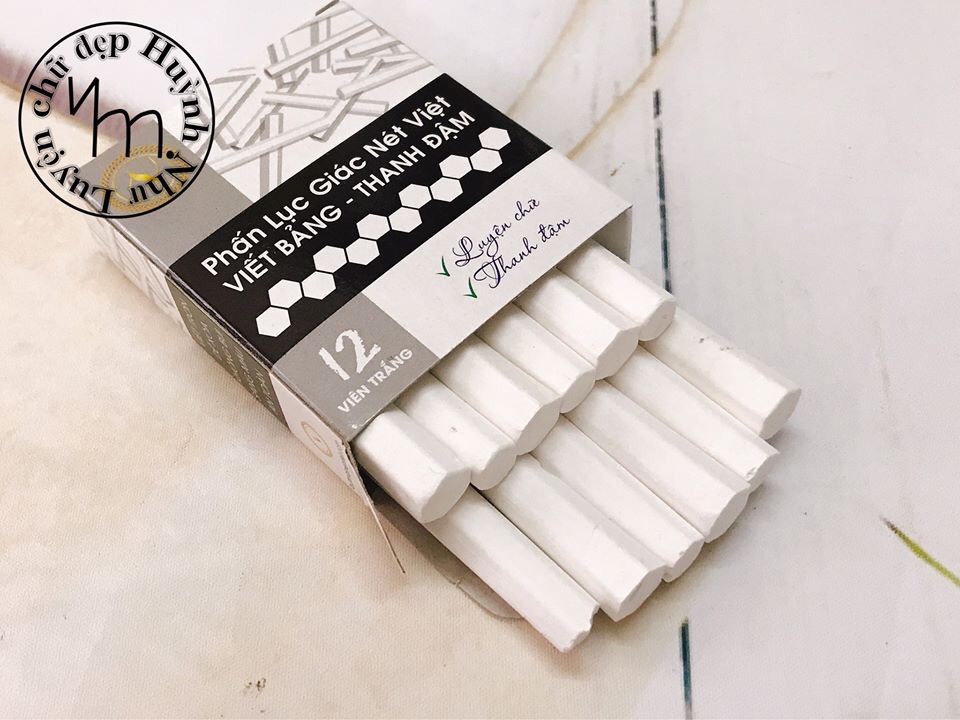 Phấn lục giác trắng hộp 12 viên